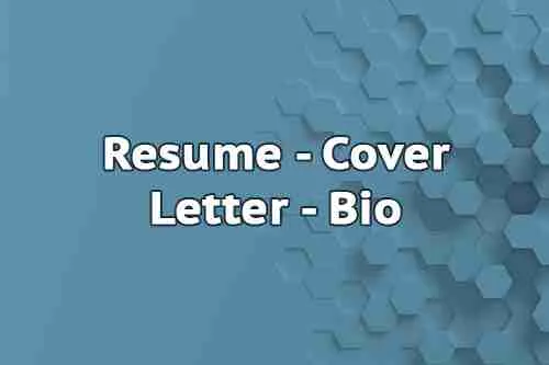 Resume Cover letter Bio
