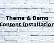Theme & Demo Content Installation