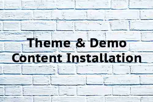Theme & Demo Content Installation