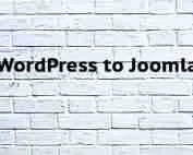 Da Wordpress a Joomla WordPress to Joomla