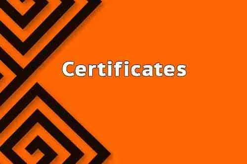 Certificates Certificate