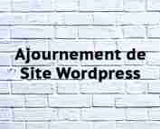 Mise à jour de Site Wordpress Ajournement de Site Wordpress