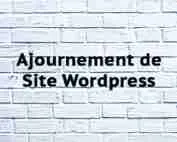 Mise à jour de Site Wordpress Ajournement de Site Wordpress