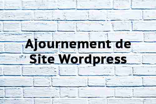 Ajournement de Site Wordpress
