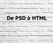 De PSD à HTML De PSD à HTML