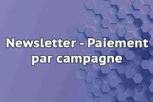 Newsletter - Paiement par campagne Newsletter – Paiement par campagne