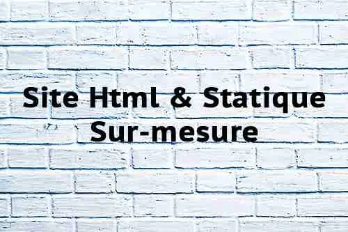 Site Html & Statique Sur-mesure