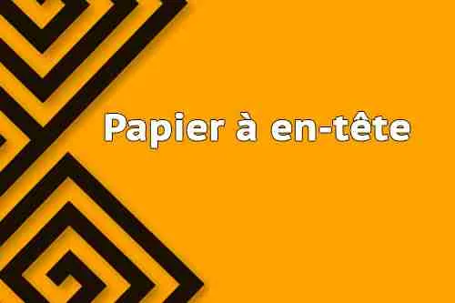 Papier à en-tête Papier à en-tête