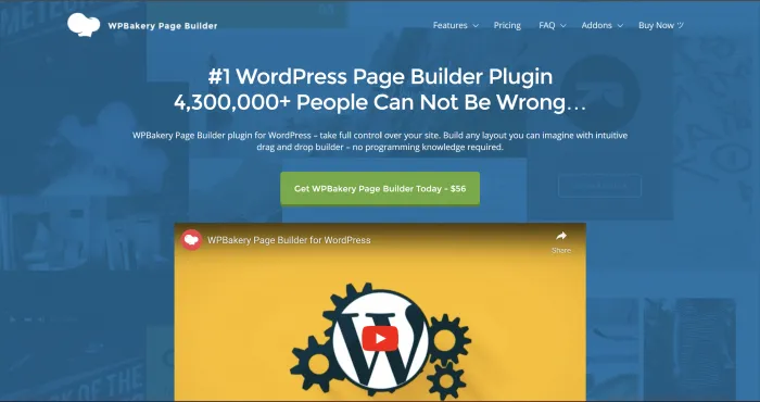 6 mejores constructores de páginas de WordPres Sitio web de wpbakery