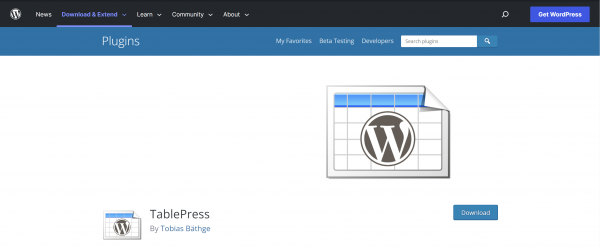 tablepress