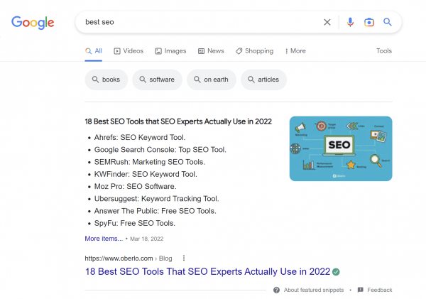 featured snippets