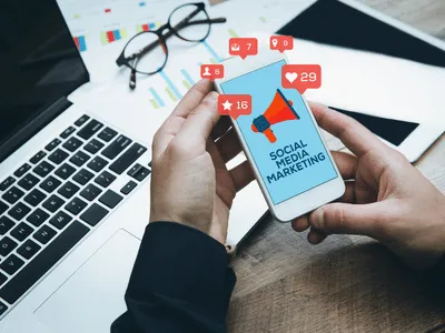 How social media is used for marketing and business? orange
