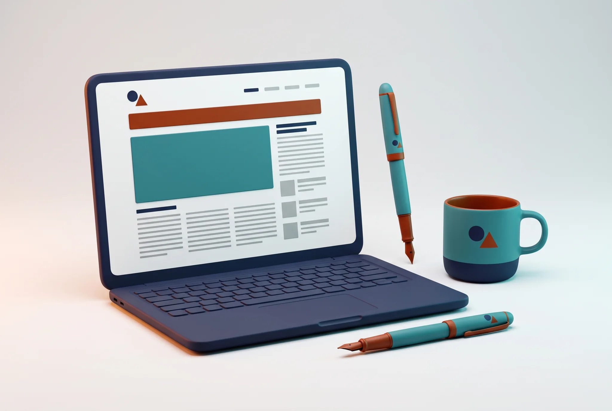 Blog / Post Writing Blog post writing: published article layout on laptop
