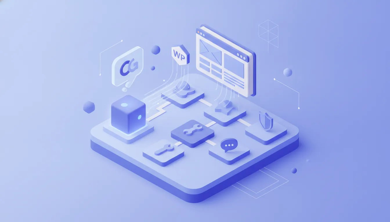 Gérer son WordPress avec ChatGPT et Claude Strategic concept for How to Manage Your WordPress Website with ChatGPT or Claude