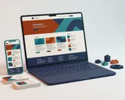 Sito web dinamico personalizzato - CMS Design di sito web dinamico CMS su misura su laptop e smartphone