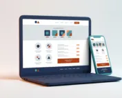 Event Website Event website design with countdown and schedule on laptop and smartphone