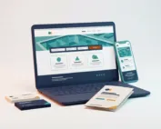Hotel Website Hotel website design with booking bar on laptop and smartphone