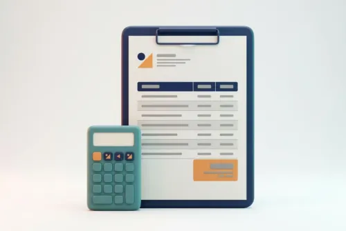 Factures : modèle de facture de marque avec tableau et total