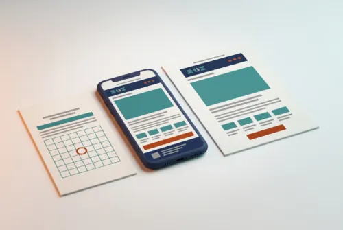 Newsletter mensual: maqueta de email de marca con calendario