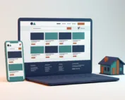 Real Estate- Ecommerce website Real estate and e-commerce website design on laptop and smartphone