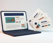 Slideshow design: branded presentation slides on screen and printed
